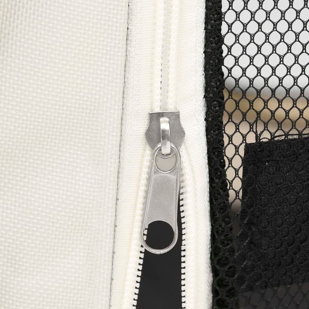 Dog Playpen Blue and Cream Polyester, Steel 43.3 x 43.3 x 22.8 in