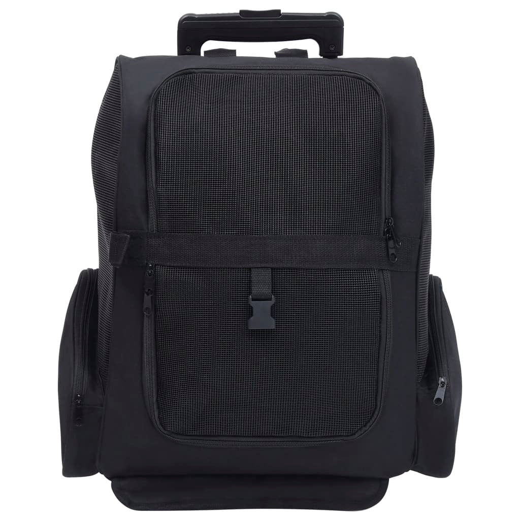 Pet Trolley Black Fabric, metal Small Foldable Pet Trolley