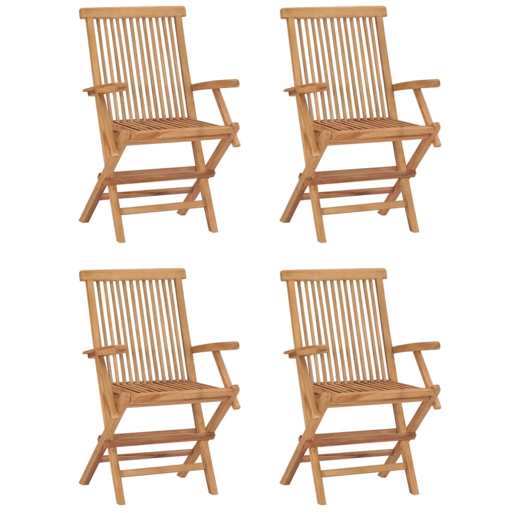 Outdoor Dining Set Natural teak Smooth-sanded teak hardwood