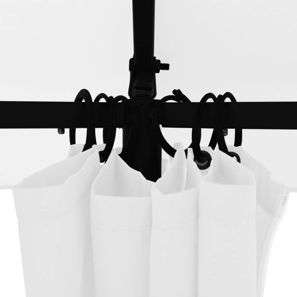 Garden Marquee with Curtains 141.7"x122.8"x104.3" White 0.6 oz/ft