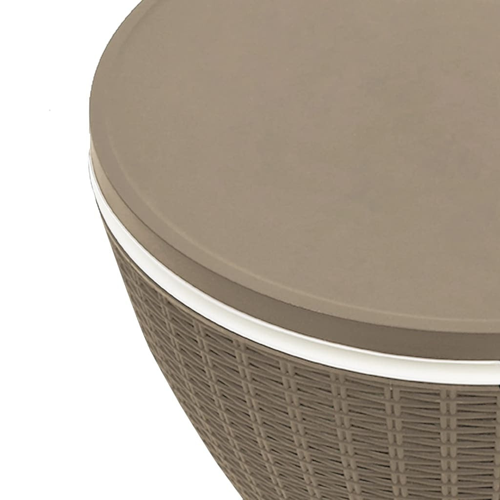 Ice Cooler Table Light Brown Polypropylene Medium Convertible