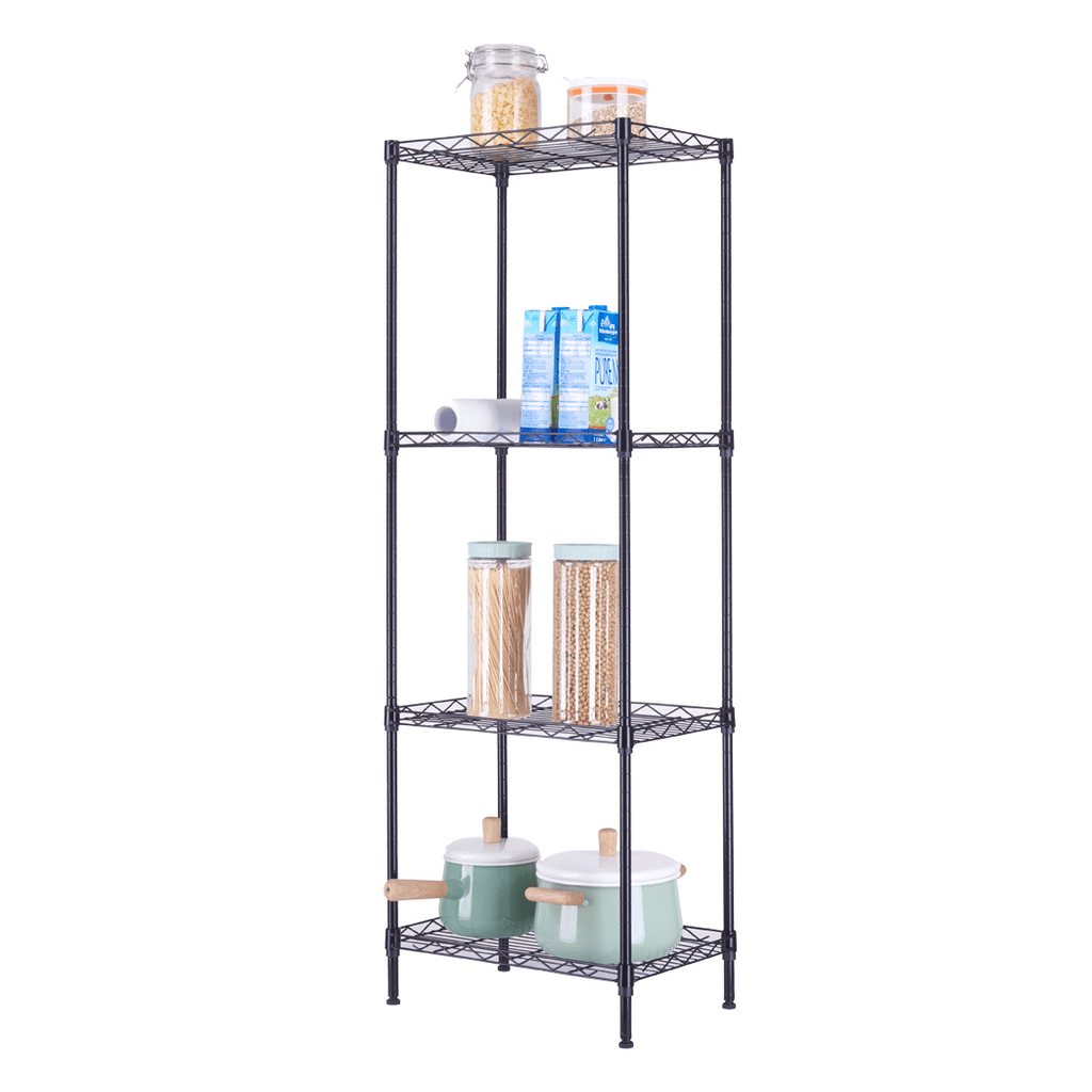 4 - Tier Wire Shelving Unit Metal Storage Rack - LAWendy