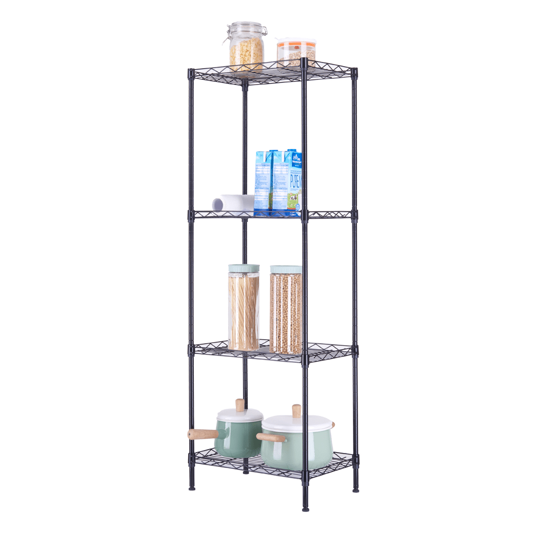 4 - Tier Wire Shelving Unit Metal Storage Rack - LAWendy