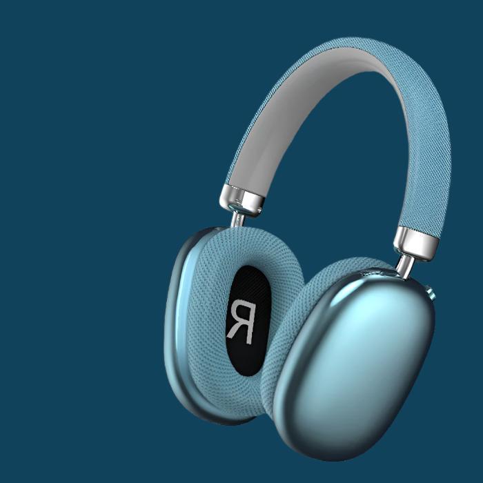 Color: BLUE - SoundXT Metallic Headphones with Advanced Noise Cancellation