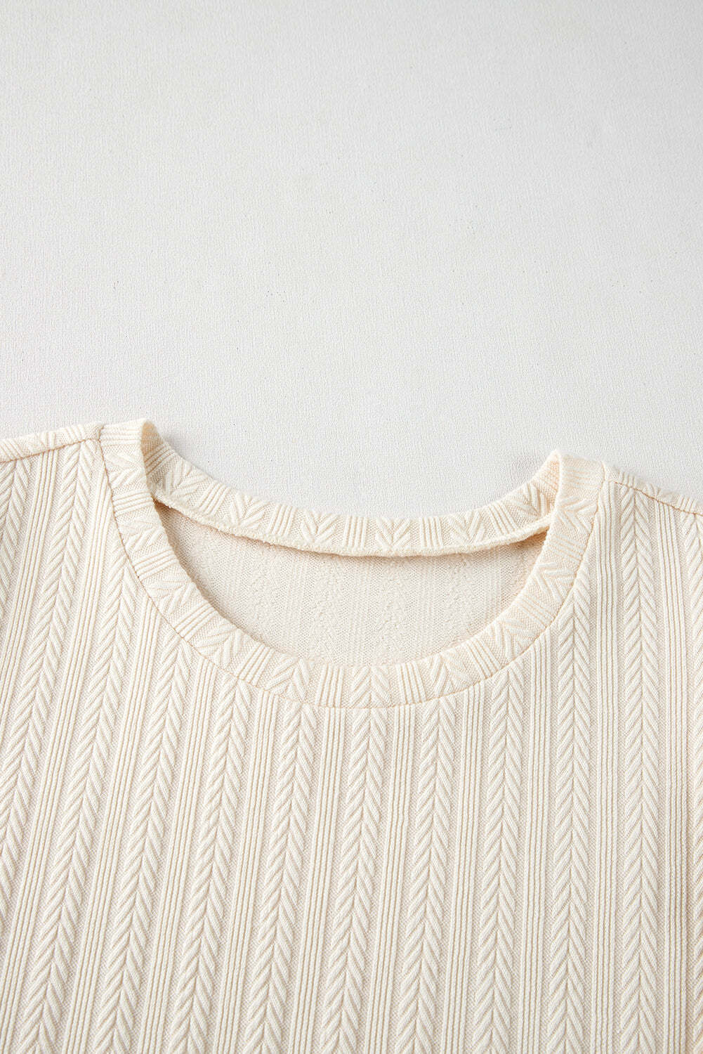 Apricot Polka Dot Mesh Puff Sleeve Textured Blouse