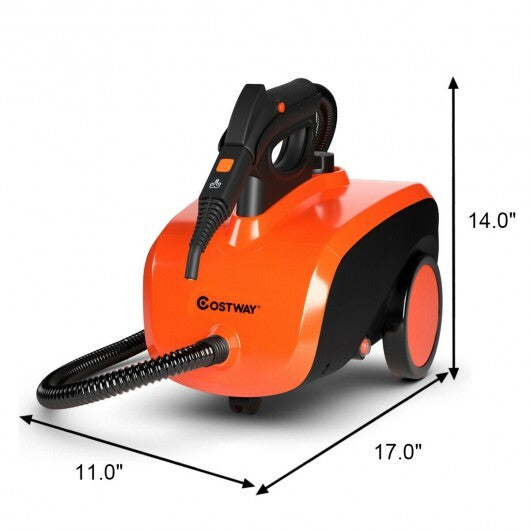 Heavy Duty Household Multipurpose Steam Cleaner with 18 Accessories - Color: Orange