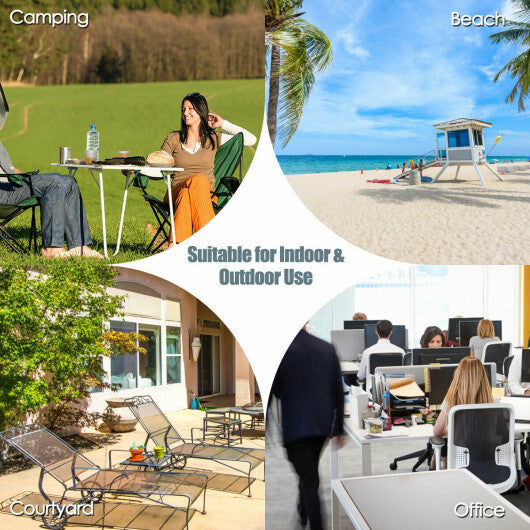 Outdoor Folding Camping Bed for Sleeping Hiking Travel-Gray - Color: Gray