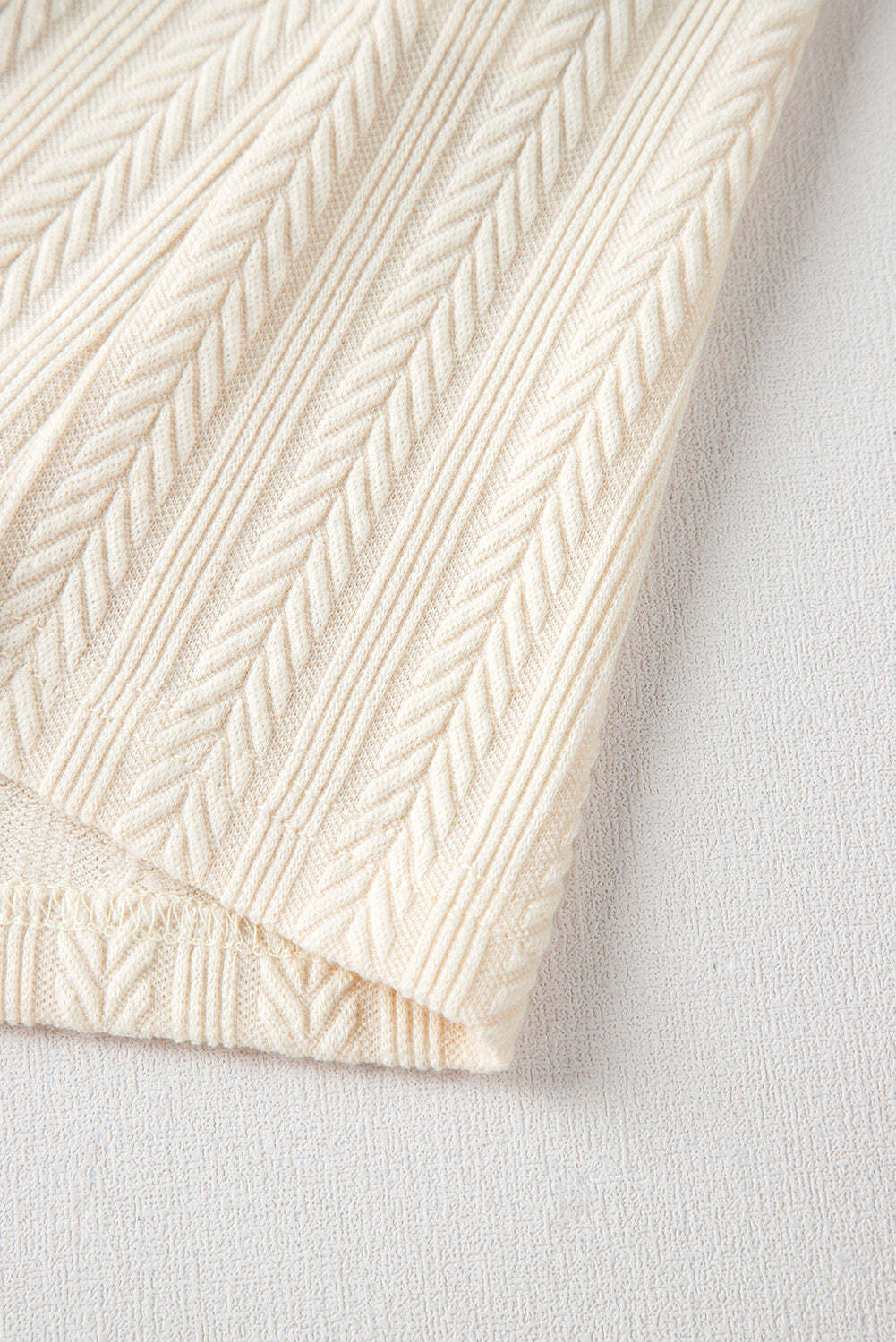 Apricot Polka Dot Mesh Puff Sleeve Textured Blouse - LAWendy