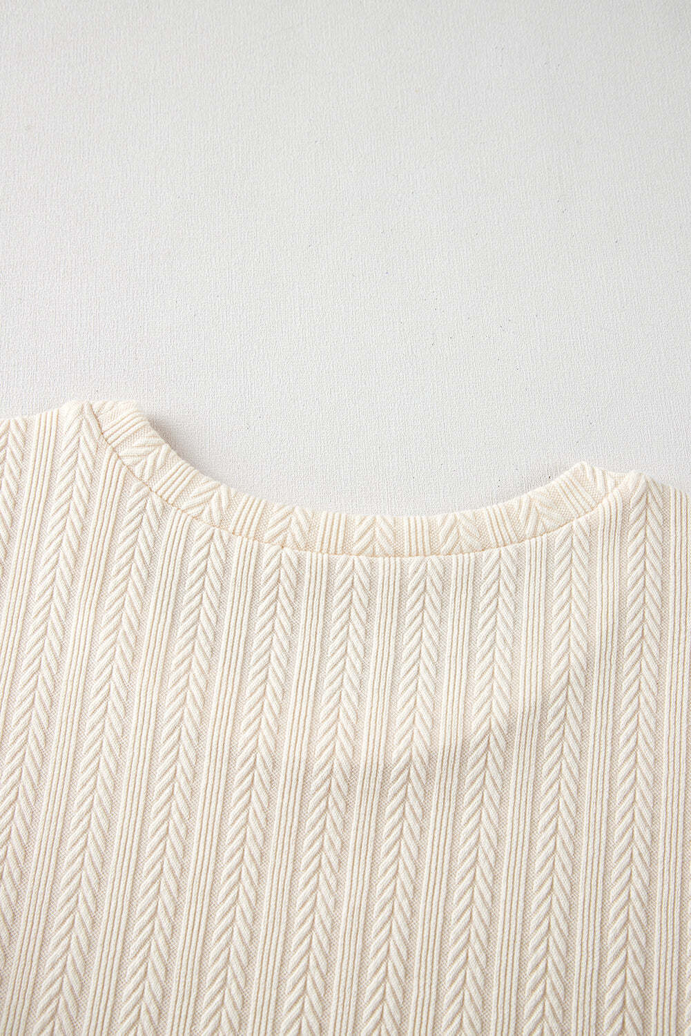 Apricot Polka Dot Mesh Puff Sleeve Textured Blouse - LAWendy