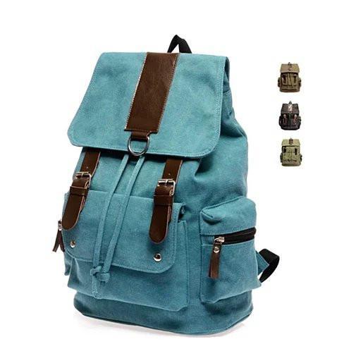 Back To Campus Canvas Backpack In 4 Colors - LAWendy