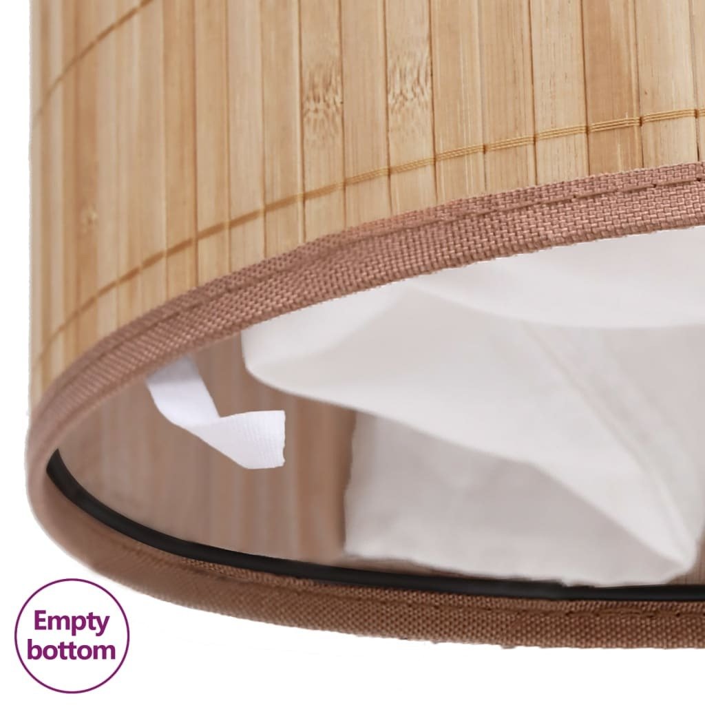 Bamboo Laundry Bin Round Natural - LAWendy