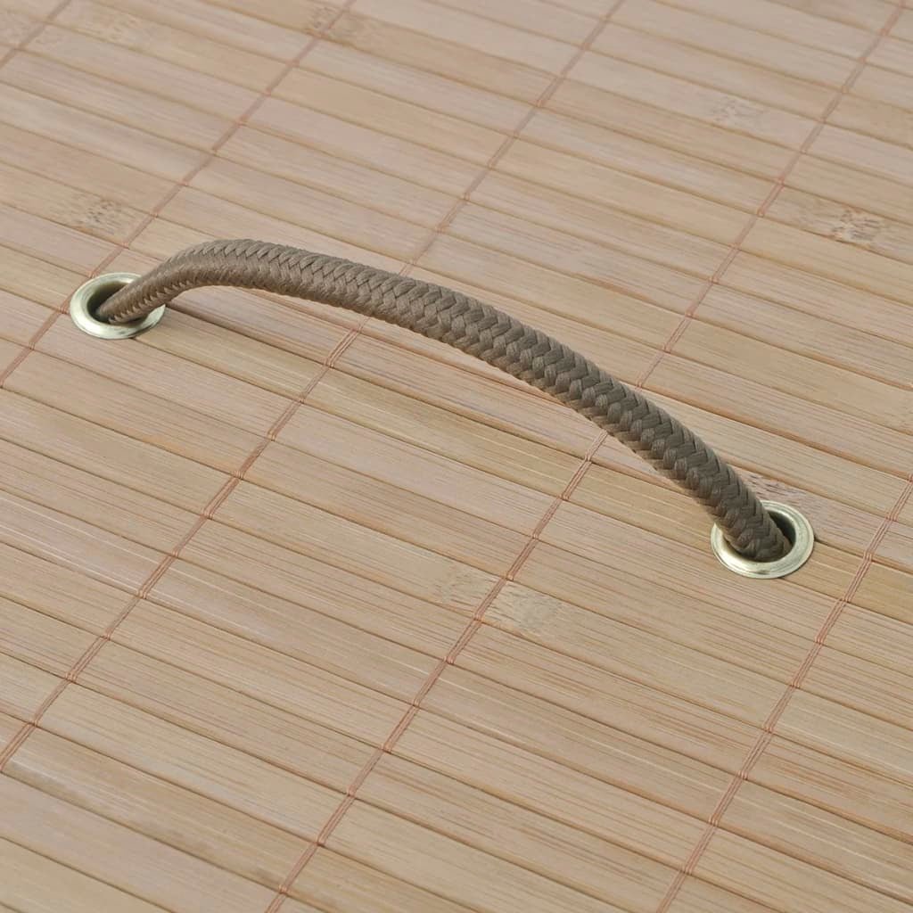 Bamboo Laundry Bin Round Natural - LAWendy