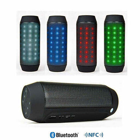 Bluetooth NFC Rainbow LED Lights and Music Speaker with FM Radio - LAWendy