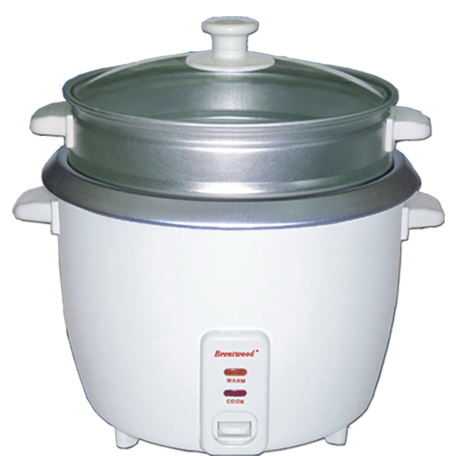 Brentwood 5 Cup Rice Cooker/Non - Stick with Steamer in White - LAWendy