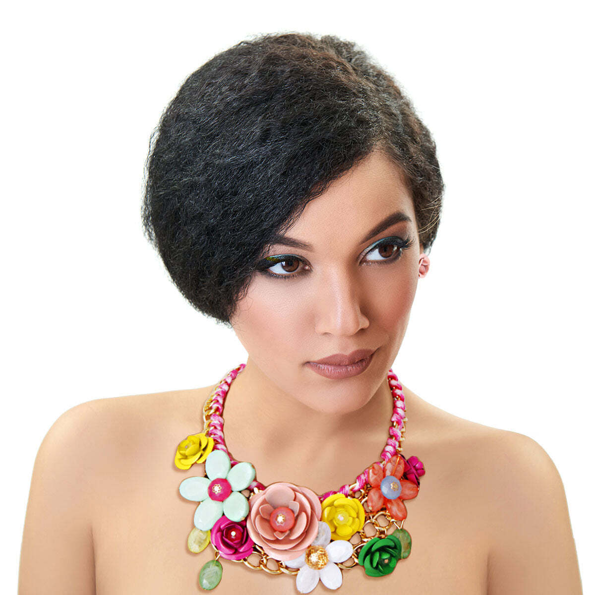 Bright Rose Chunky Collar Necklace - LAWendy