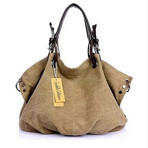 Color: DISTINCT GREY - Journey Canvas Handbag - LAWendy