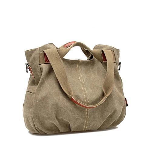 Color: Juicy Pear - ARM CANDY Handy Natural Canvas Handbag - LAWendy