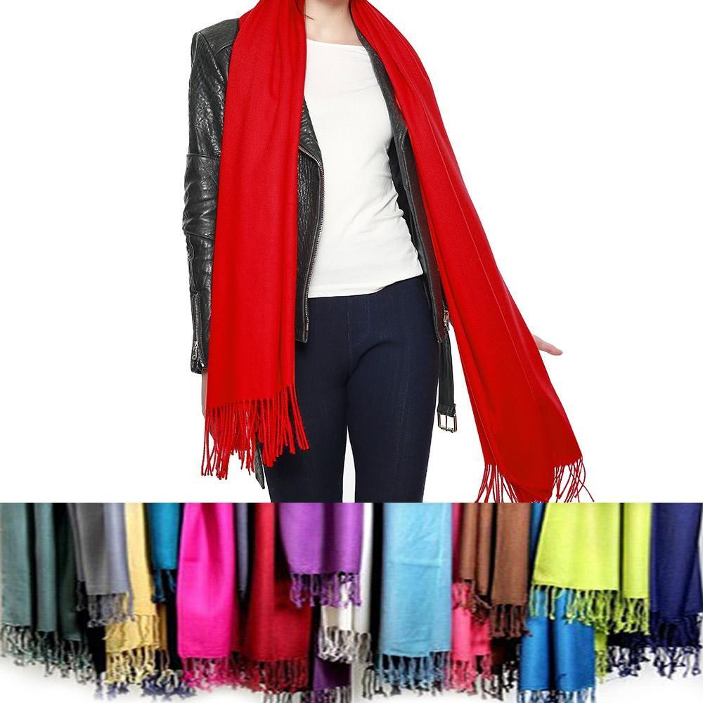Color: L - ROYAL BLUE - Privilege Pashmina Shawls With Fringe Benefits - LAWendy