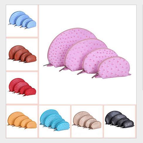 COSMO Cosmetic Faux Ostrich Cases In Set of 4 - LAWendy