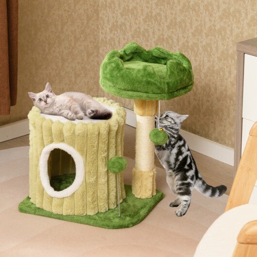Cute Cat Tree with Sisal Scratching Posts and Dangling Ball - LAWendy
