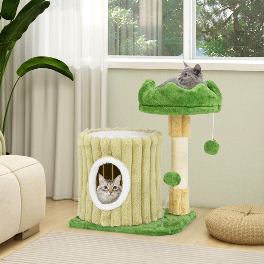 Cute Cat Tree with Sisal Scratching Posts and Dangling Ball - LAWendy