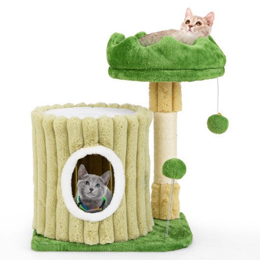 Cute Cat Tree with Sisal Scratching Posts and Dangling Ball - LAWendy