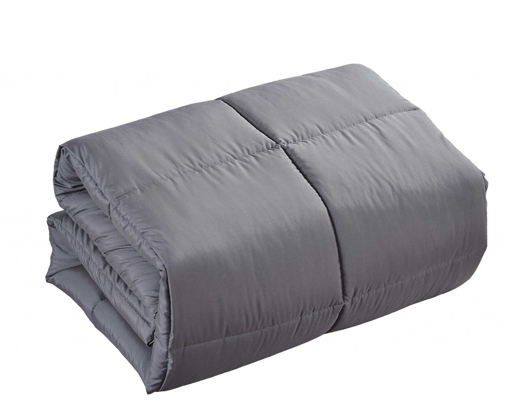 Dark Gray Queen Polyester Thread Count Down Alternative Comforter - LAWendy