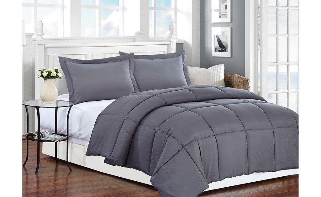 Dark Gray Queen Polyester Thread Count Down Alternative Comforter - LAWendy