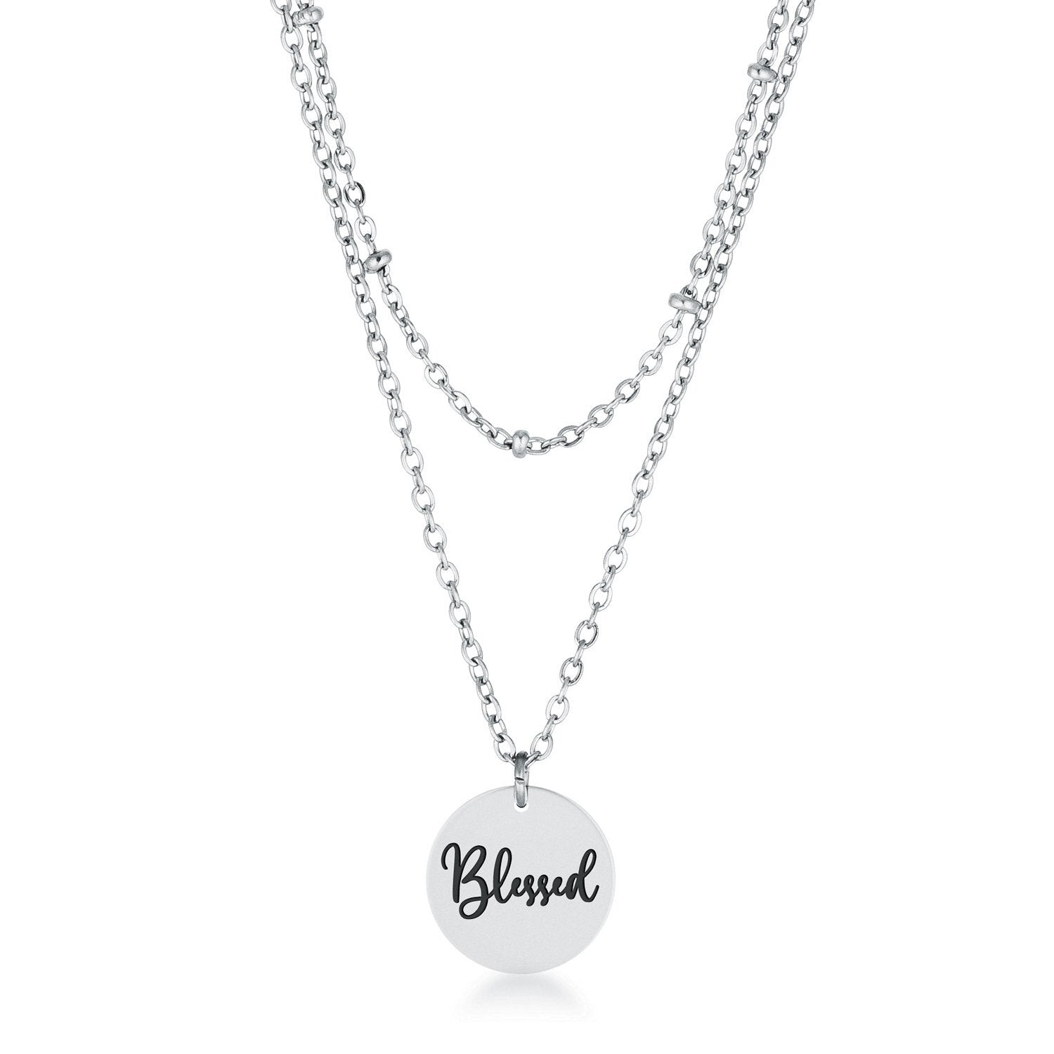 Delicate Stainless Steel Blessed Necklace - LAWendy