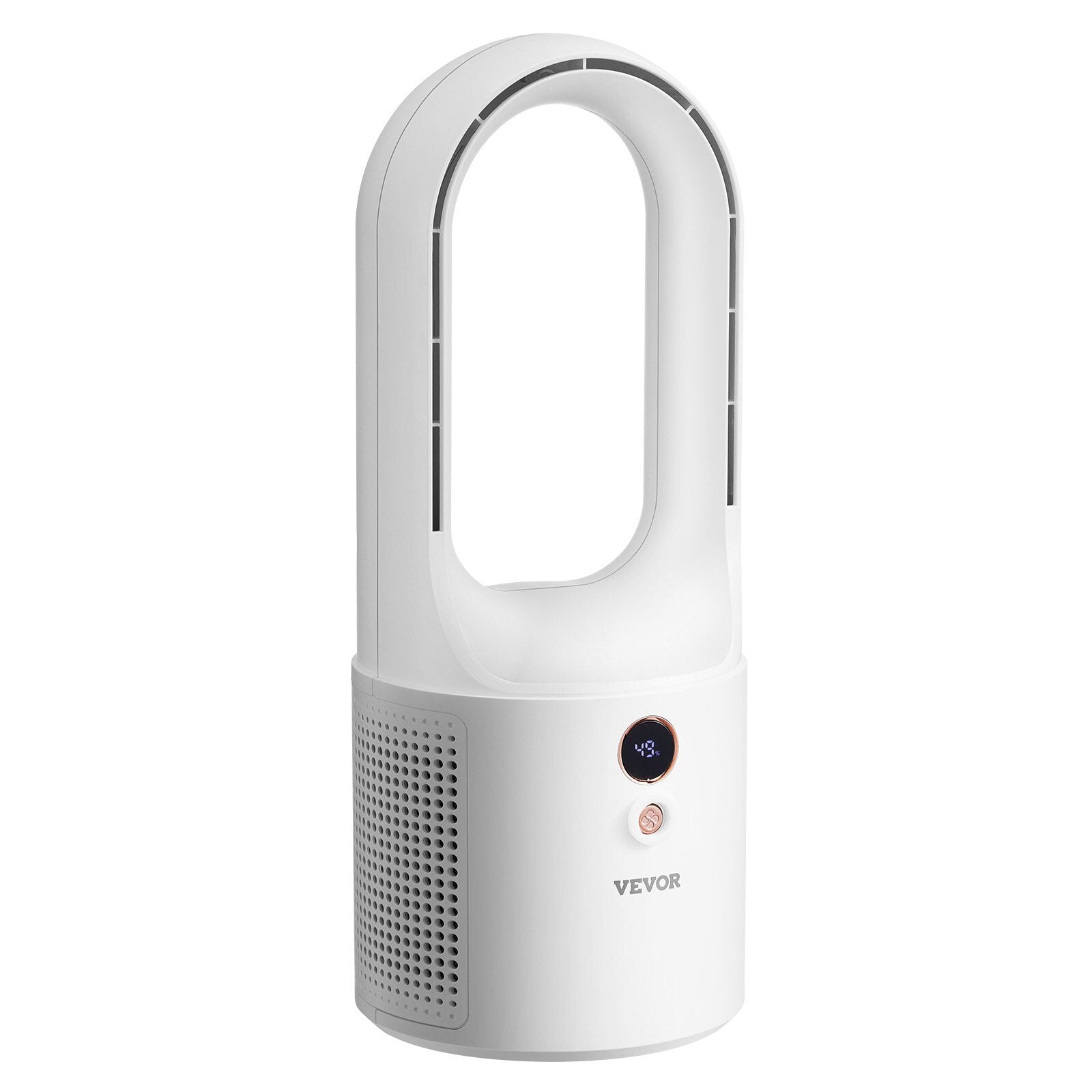 Desk Fan Bladeless, 12.99 Inch Portable Desk Fan, 6 - Speed USB Quiet Cooling Small Tower Fan with Rechargeable Battery, Easy to Clean & Kids - Friendly, Blows Cold Air for Bedroom, Office, Home - LAWendy