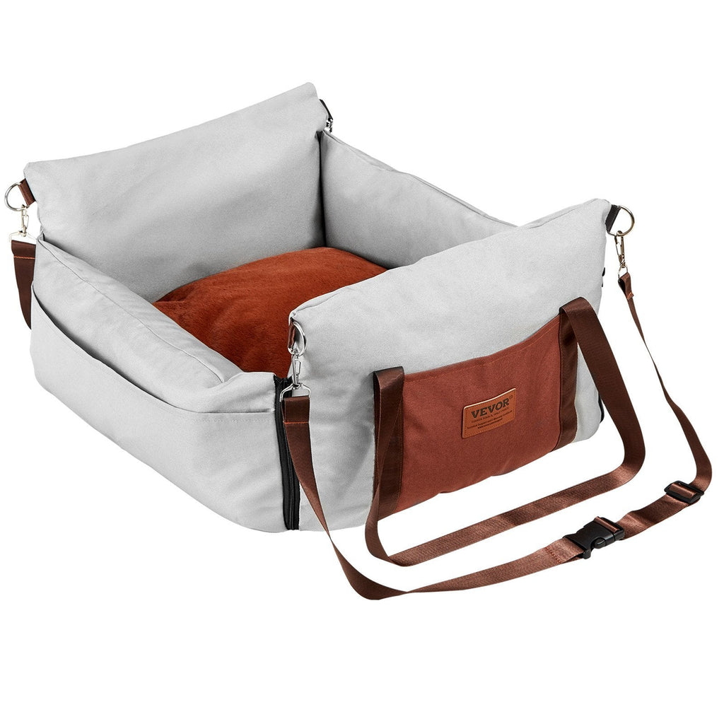 Dog Car Seat, Waterproof Dog Booster Seat for Car with Side Handles and A Storage Pocket - LAWendy