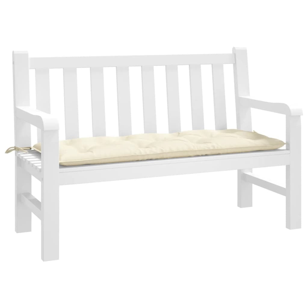 Garden Bench Cushion Cream White Oxford fabric (100% polyester) - LAWendy