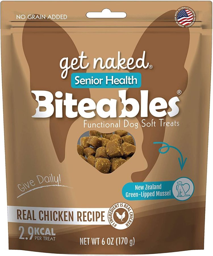 Get Naked Senior Health Biteables Soft Dog Treats Chicken Flavor 6 oz - LAWendy