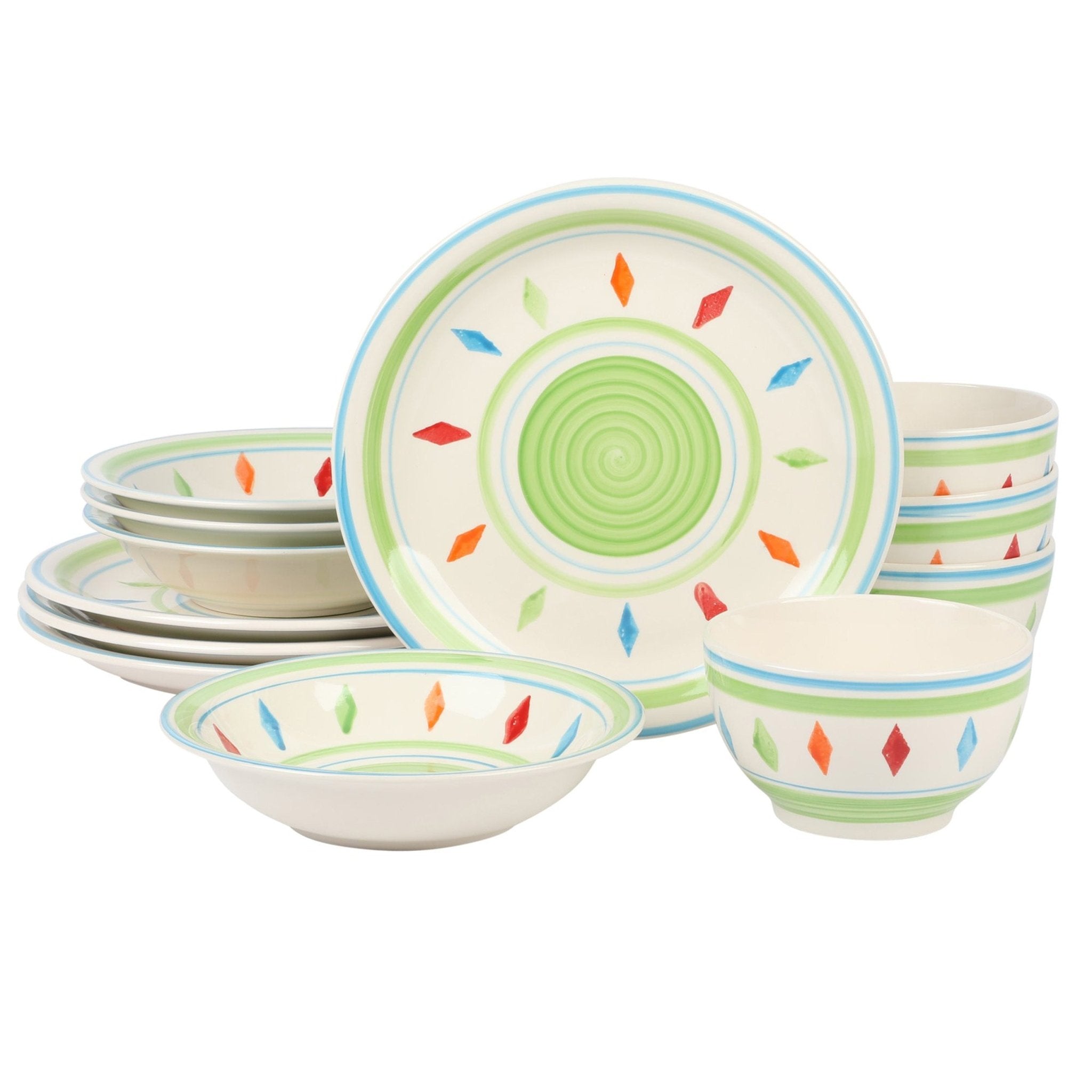 Gibson Home Heidy 12 Piece Durastone Dinnerware Set - LAWendy