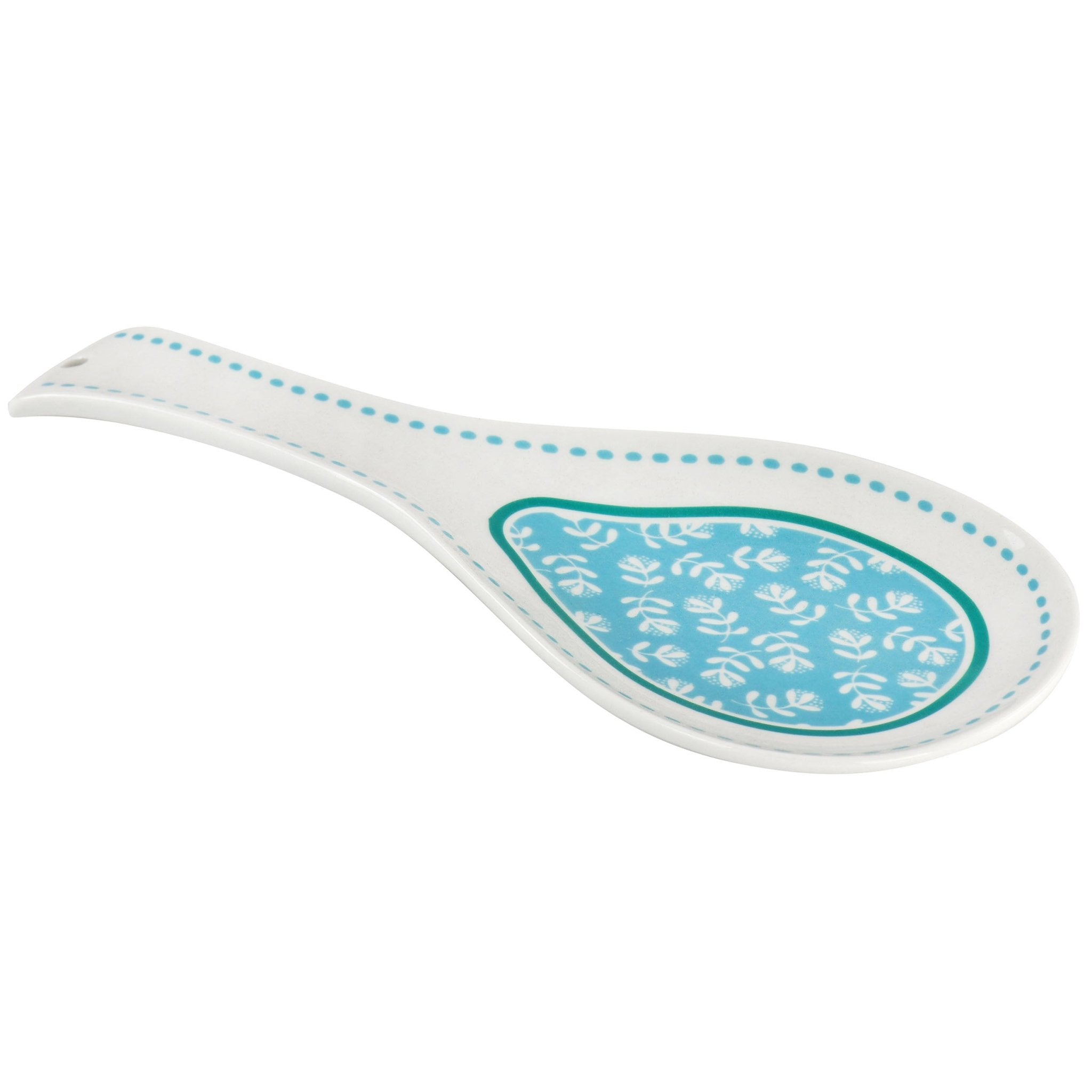Gibson Home Village Vines Fine Ceramic Spoon Rest in Blue - LAWendy