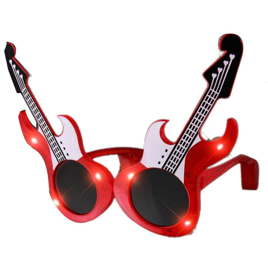 Guitar LED Sunglasses Red - LAWendy