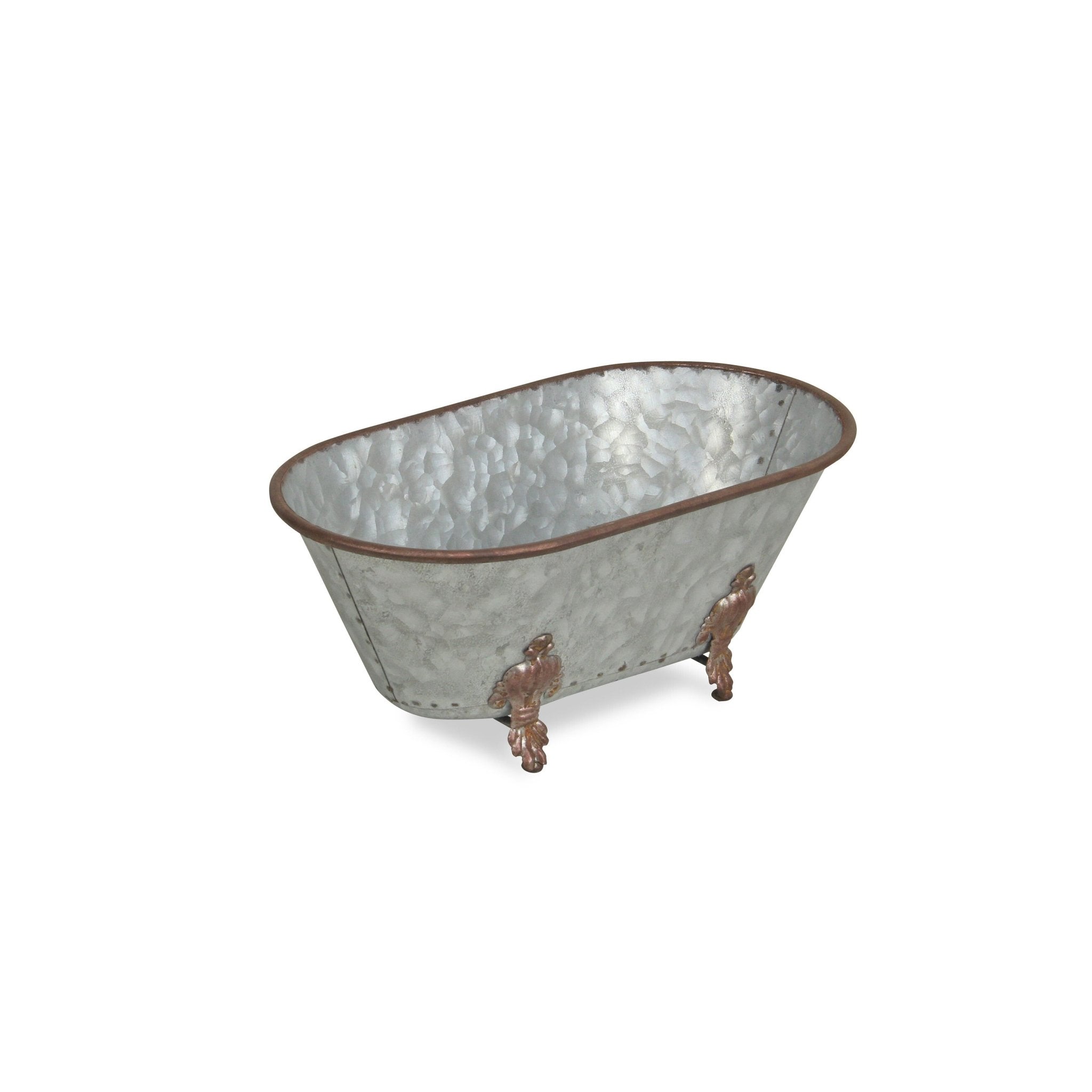Jumbo Hammered Metal Bathtub Sculpture - LAWendy