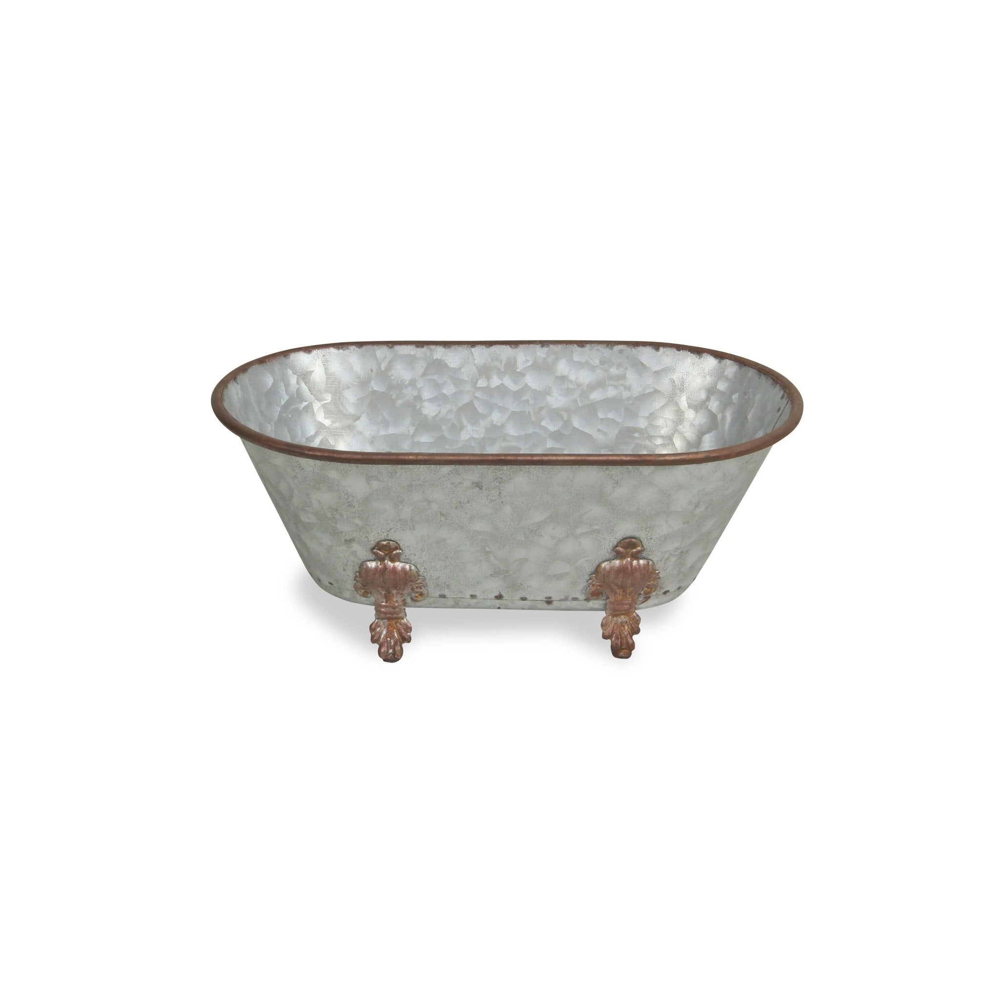 Jumbo Hammered Metal Bathtub Sculpture - LAWendy