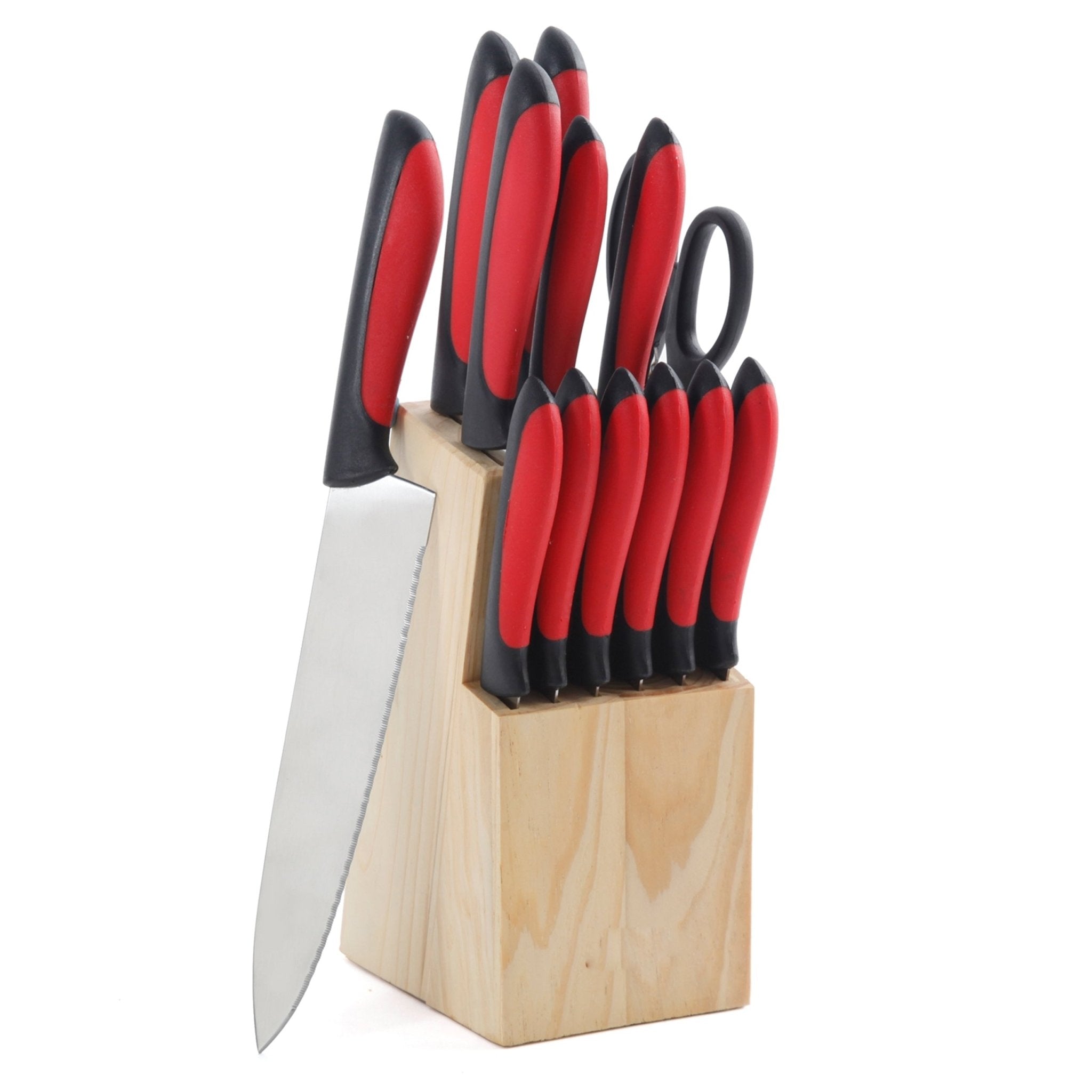 MegaChef 14 Piece Cutlery Set in Red - LAWendy