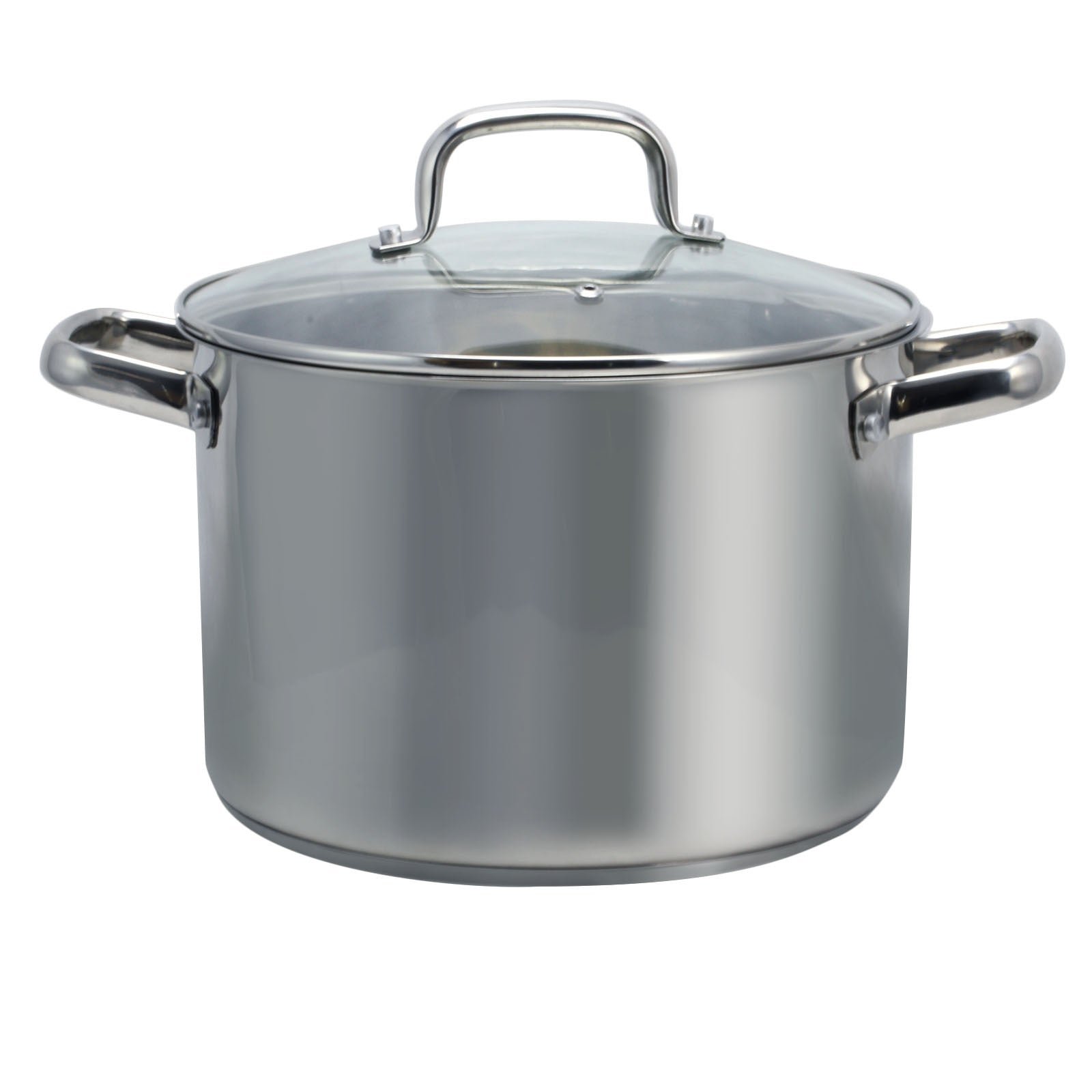 Oster Adenmore 8 Quart Stainless Steel Stock Pot with Tempered Glass Lid - LAWendy
