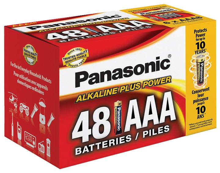 Panasonic Alkaline Size "AAA" Plus Power (48 - Pack) Blister Box - LAWendy