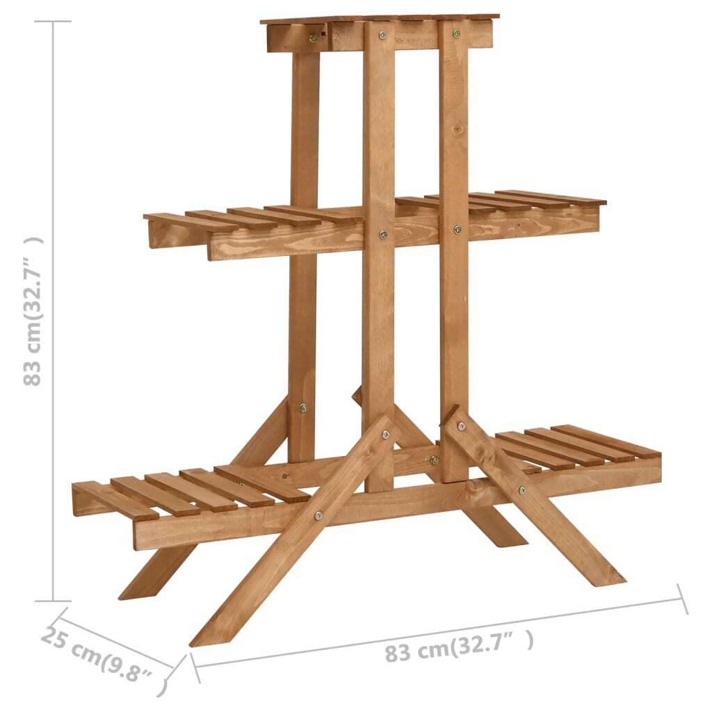 Plant Stand Natural wood Firwood with water - based paint - LAWendy