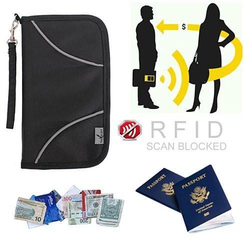 SAFE JOURNEY RFID BLOCKER Passport and Credit Card Protector Wallet - LAWendy