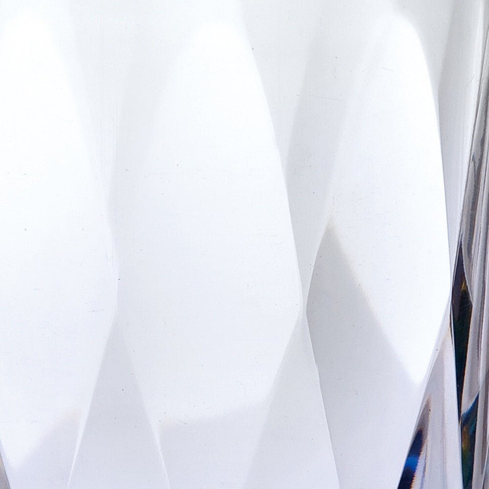 Set of Four Clear and Rainbow Geometric Acrylic Stemmed All Purpose Wine Glasses - LAWendy