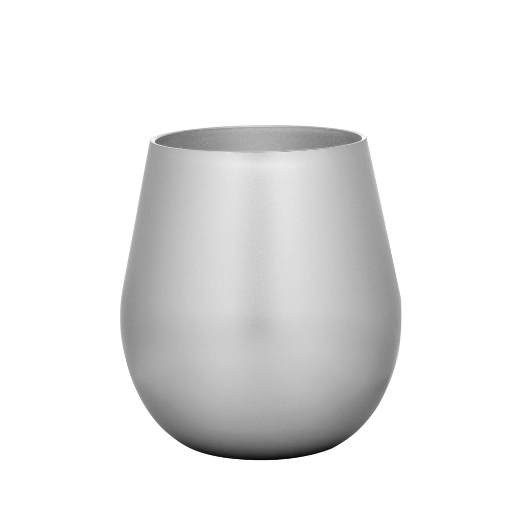 Set of Four Silver Acrylic Stemless All Purpose Wine Glass - LAWendy