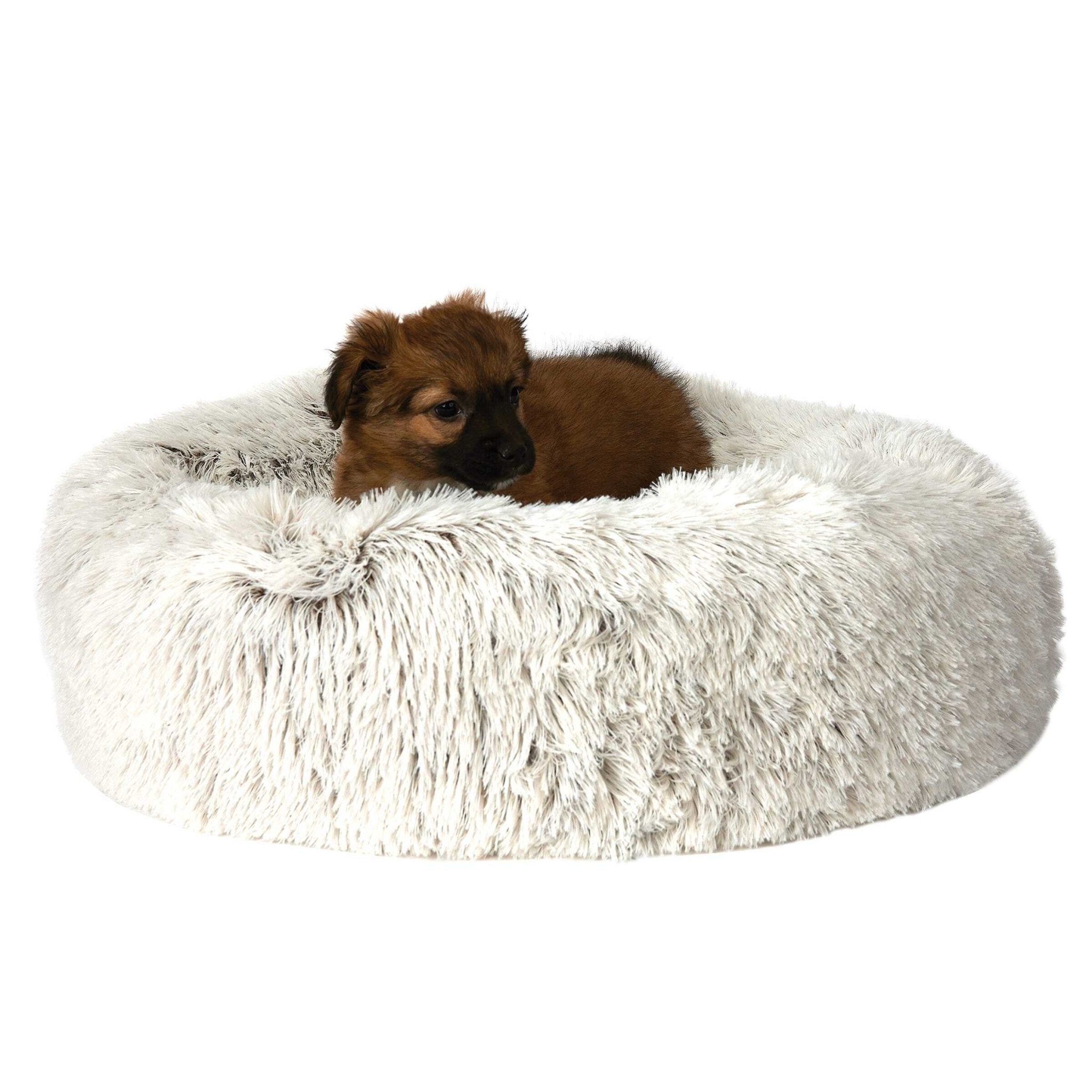 Slumber Pet Super Plush Cuddler Beds XL Black/White - LAWendy