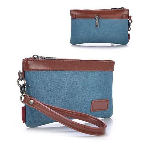 Stone Washed This & That Canvas Clutch and Wrist let 2 in 1 Purse - LAWendy