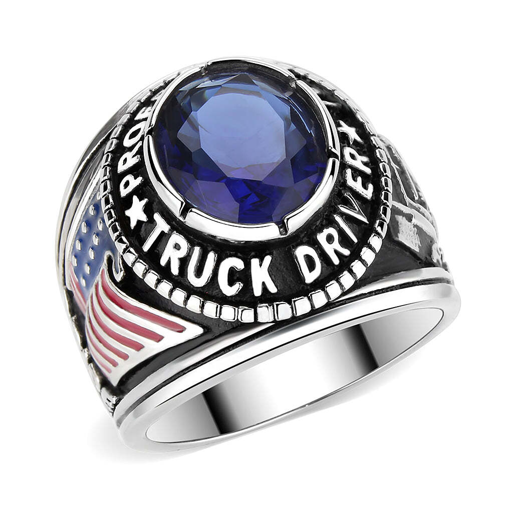 TK30320 - Trucker Ring in Montana Blue - LAWendy