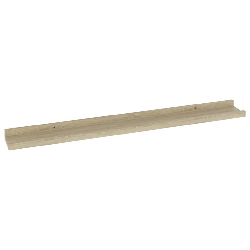 Wall Shelf Set of 4 Sonoma oak MDF 31.5 in x 3.5 in x 1.2 in - LAWendy