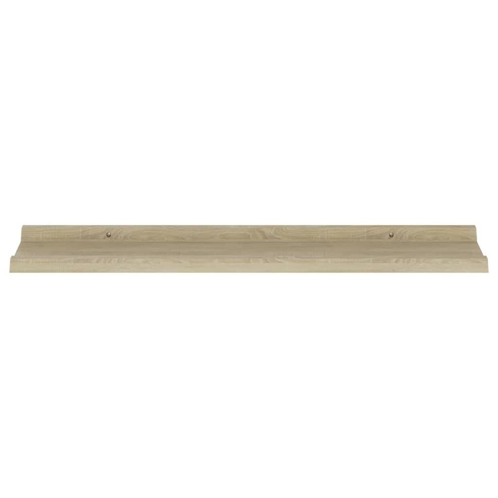 Wall Shelf Set of 4 Sonoma oak MDF 31.5 in x 3.5 in x 1.2 in - LAWendy